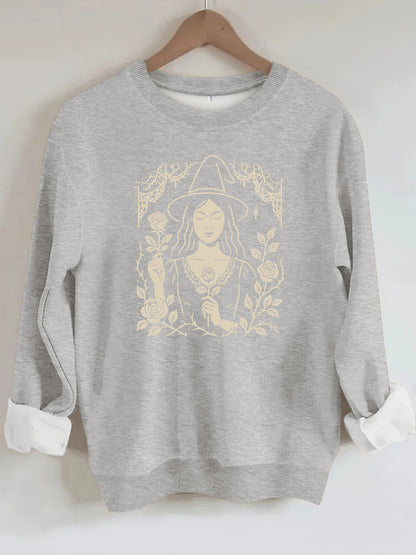 Loose velvet sweatshirt