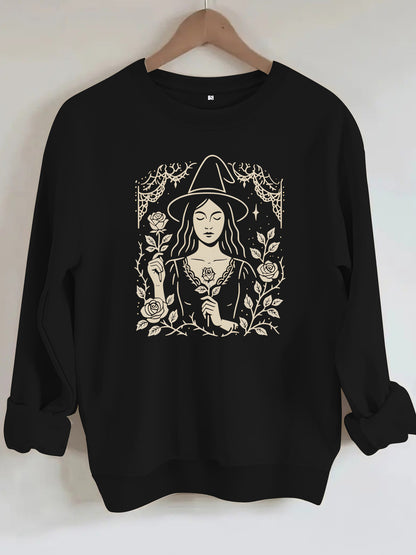 Loose velvet sweatshirt